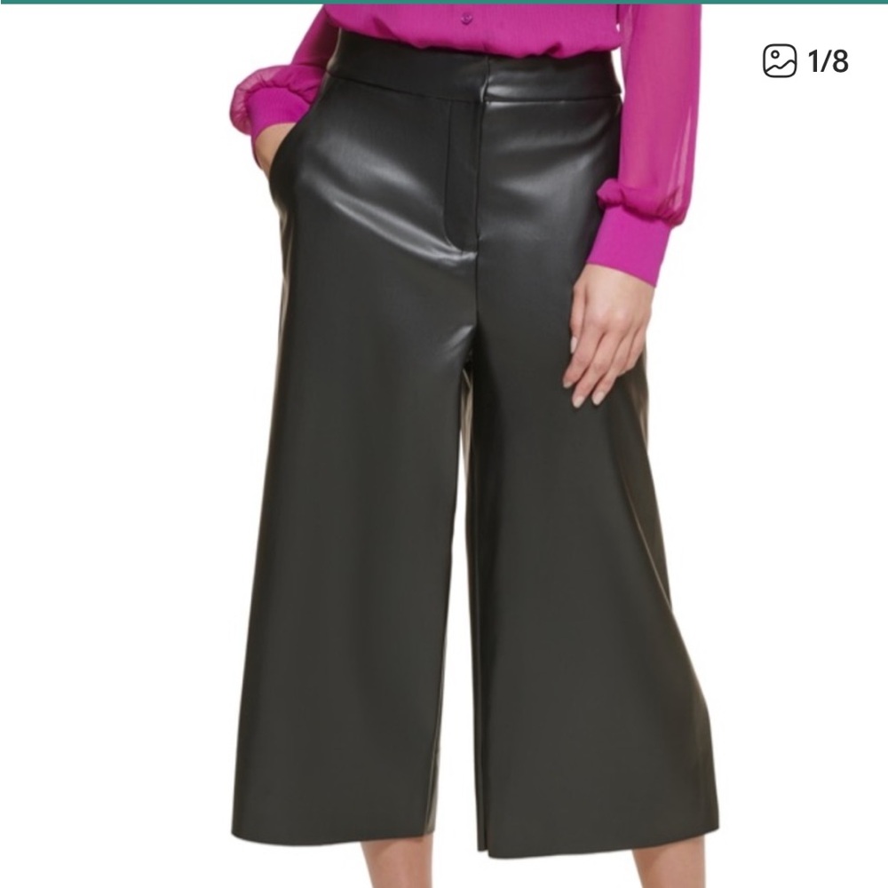 DKNY Black Ankle-Length Cropped Pants